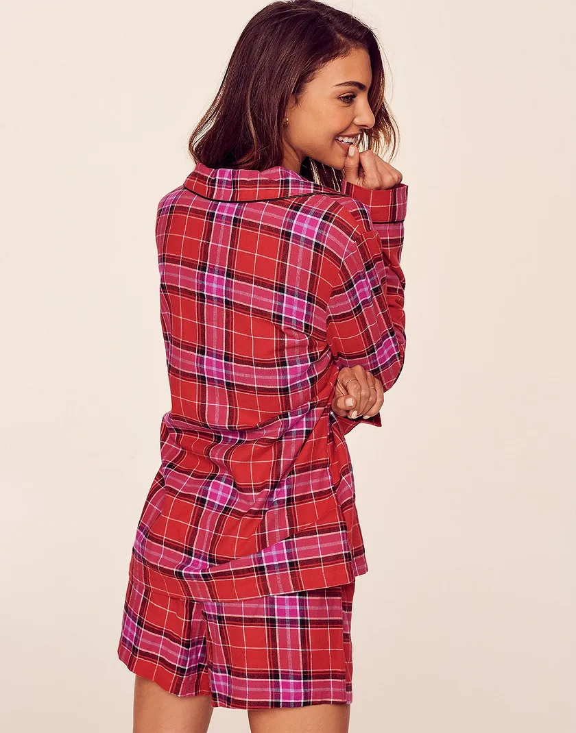 Maggie Plaid Red sleepwear bundle Model 4