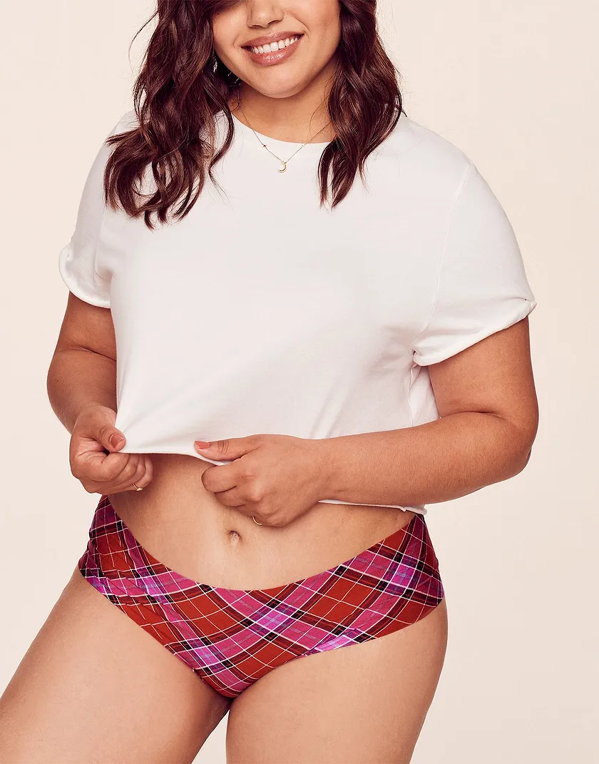 Leto Hipster Plaid Red Plus panty bundle Model 5
