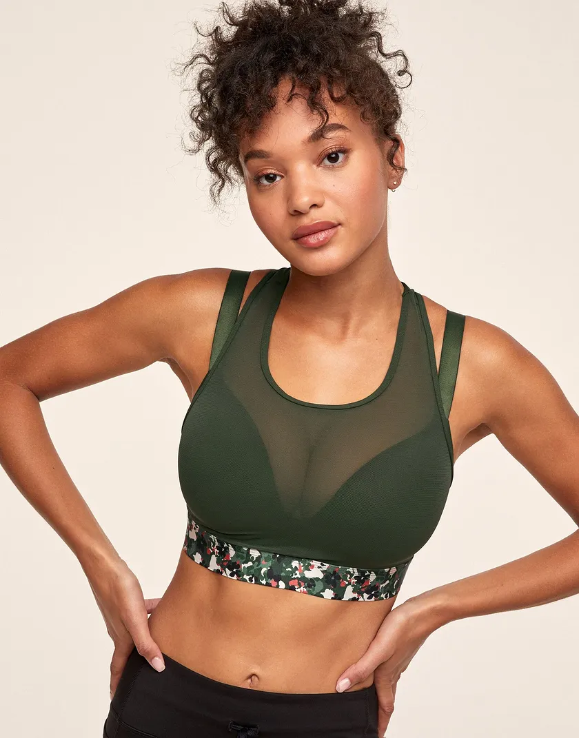 Micah Dark Green Contour activewear bundle Model 2