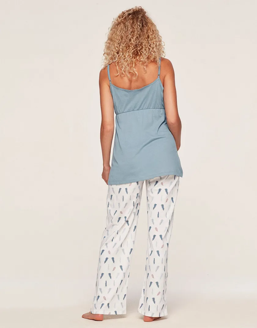 Plume Cami PJ Set Medium Blue sleepwear bundle Model 4