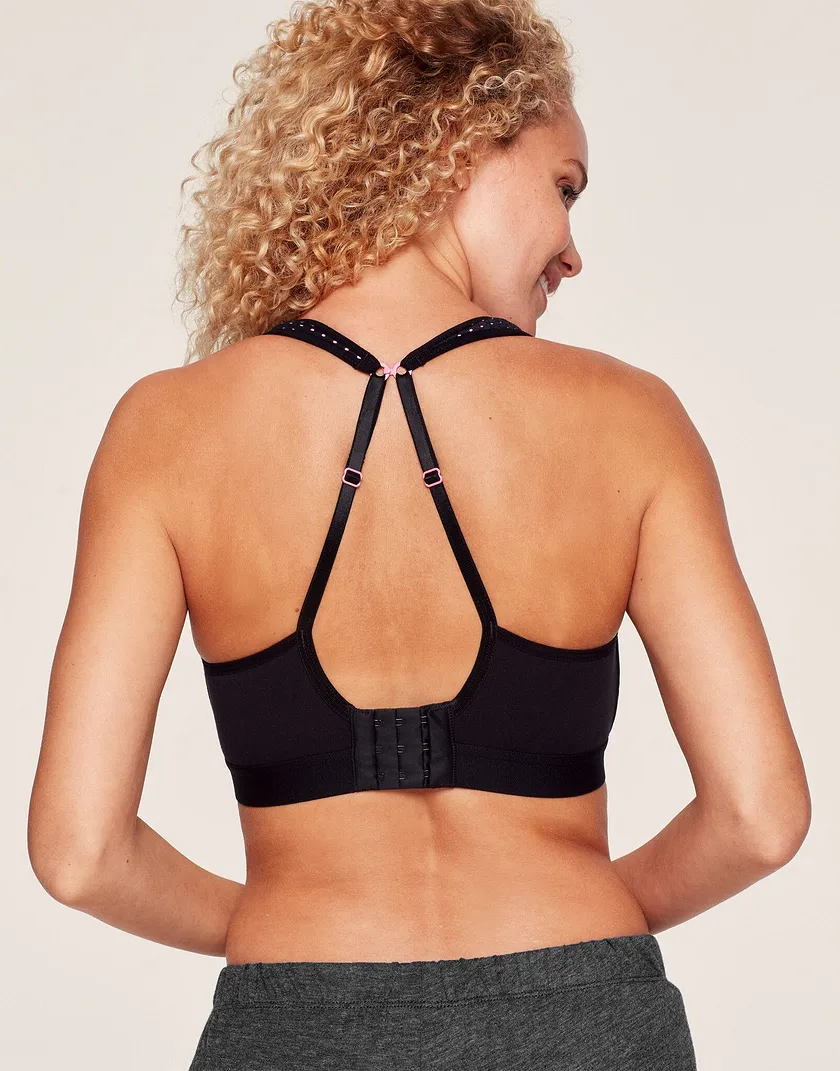 Sporty Mesh Black Unlined bra bundle Model 3