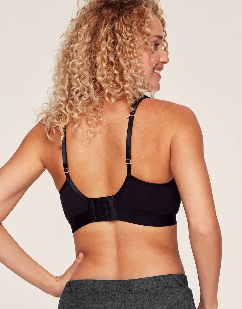 Sporty Mesh Black Unlined bra bundle Model 4