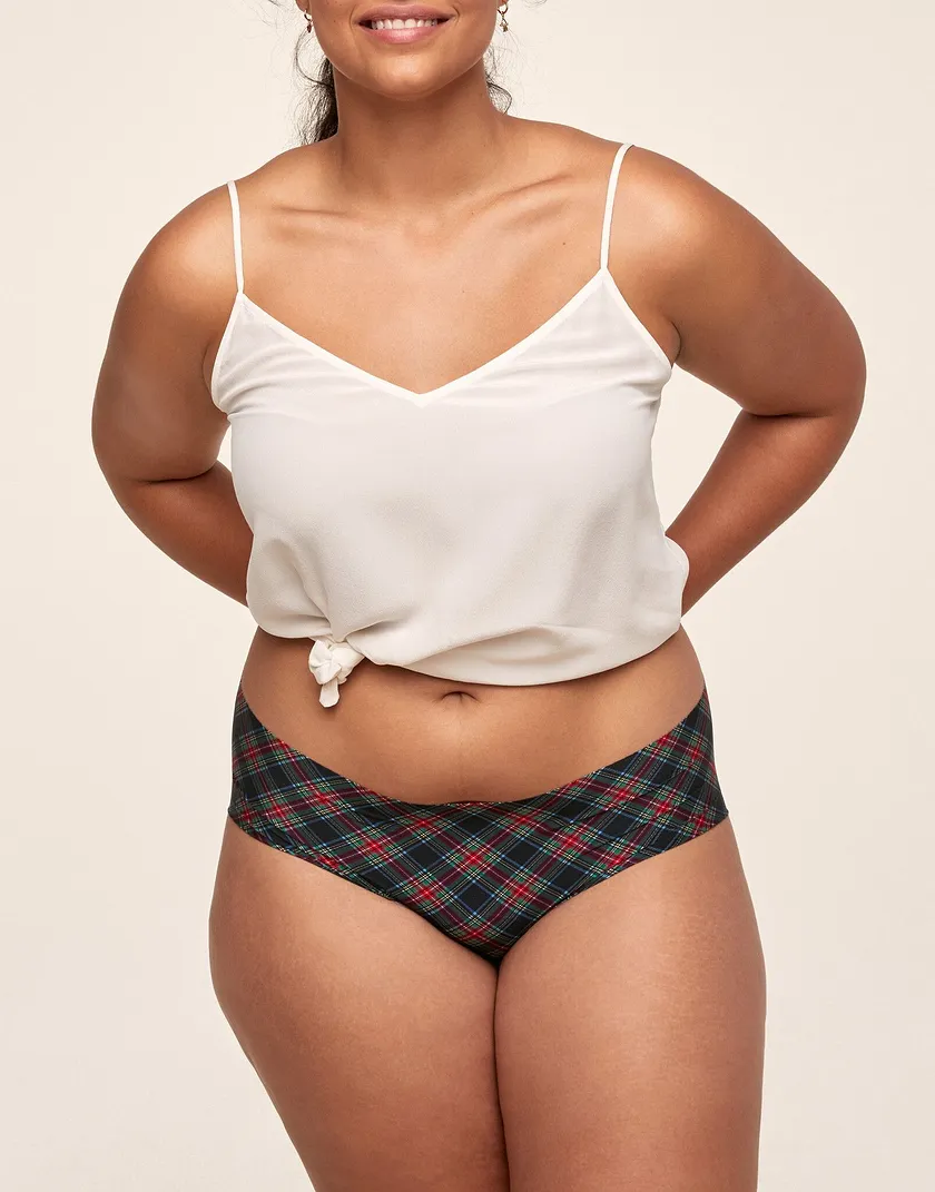 Leto Hipster Plaid Black Plus panty bundle Model 5