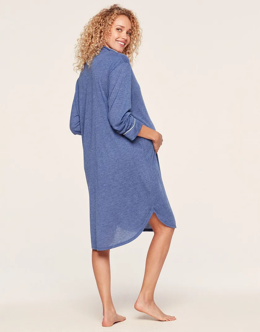 Lounge Chic Nightshirt Blue sleepwear bundle Model 3