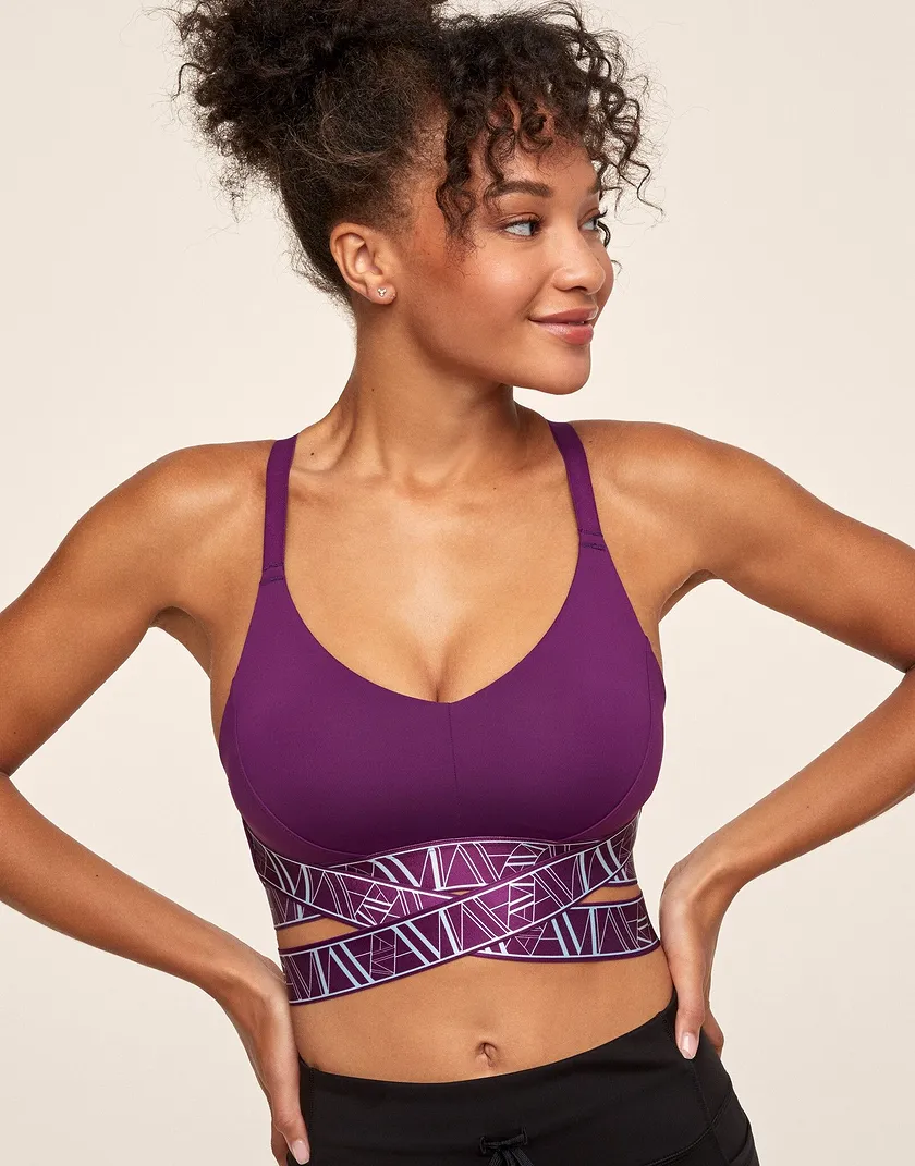 Maven Geo Purple Lightly Lined activewear bundle Model 3