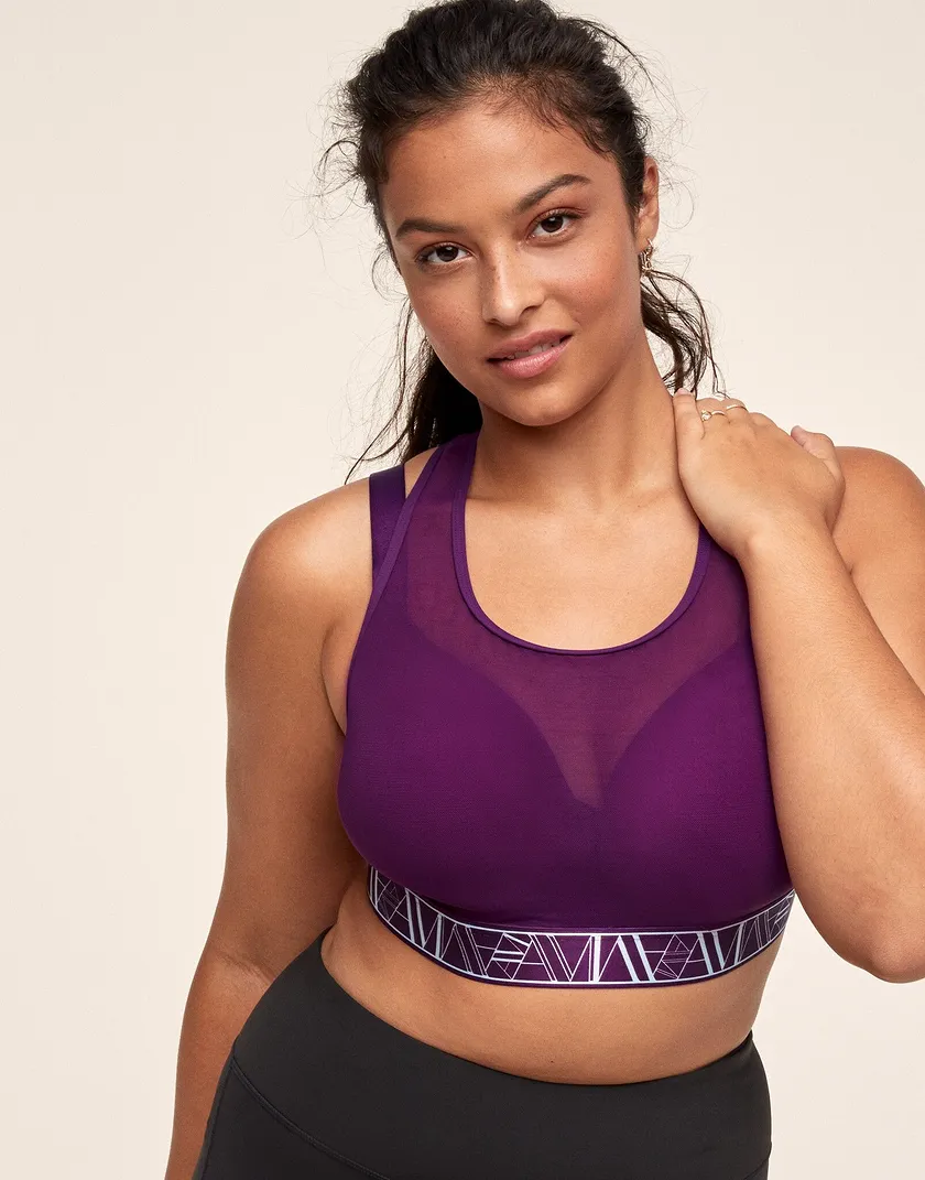 Micah Geo Purple Plus Lightly Lined activewear bundle Model 1