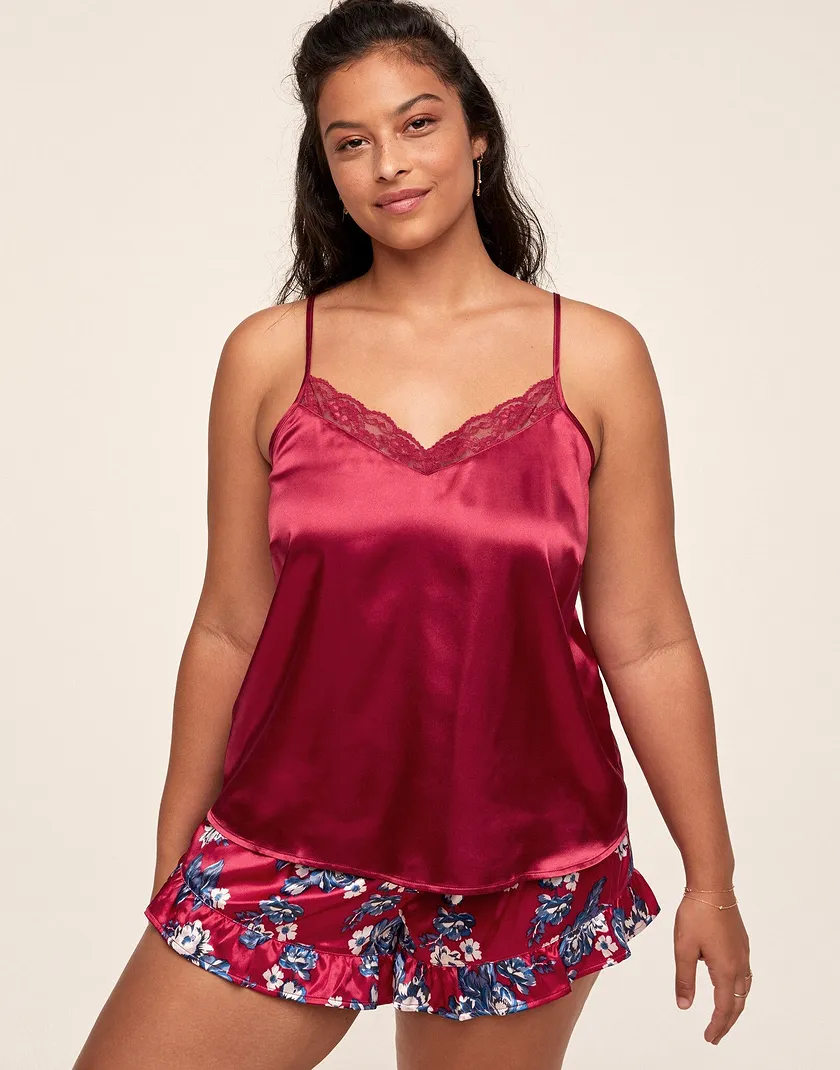 Luana Dark Red Plus sleepwear bundle Model 2