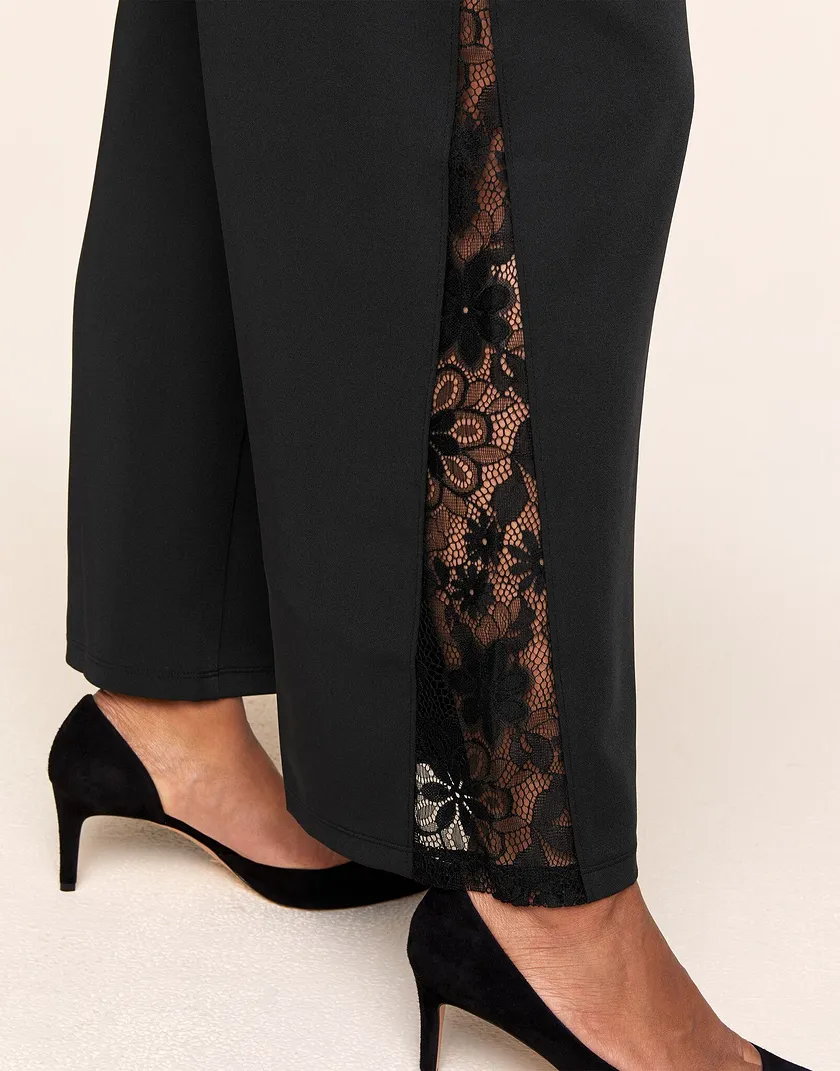 Lola Lace Pant Black Plus legwear bundle Model 5