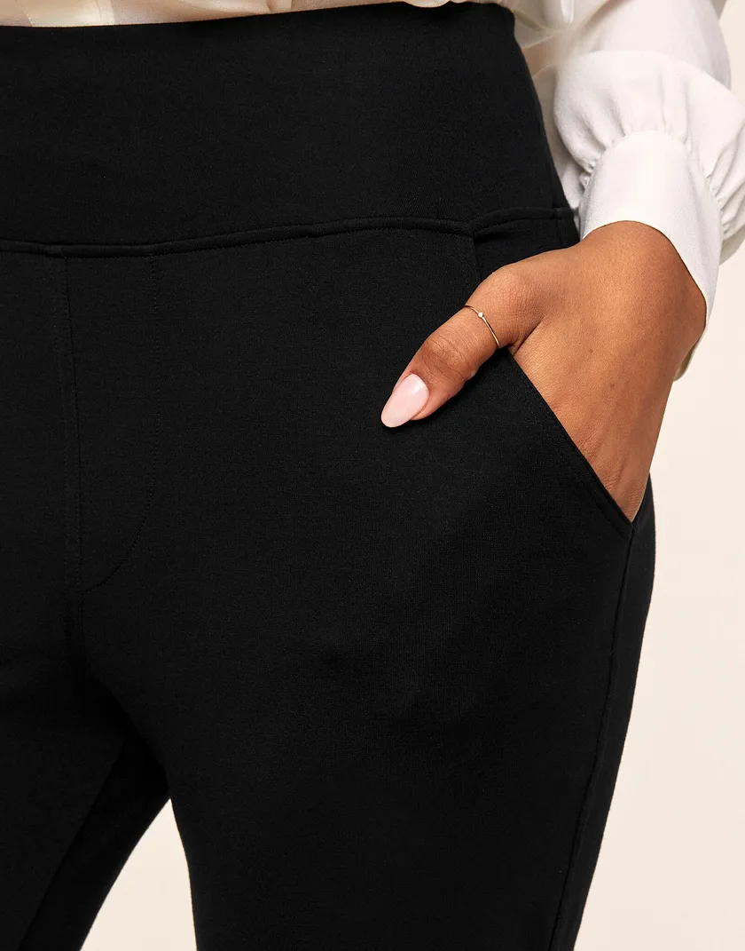 Penelope Ponte Pant Black legwear bundle Model 4
