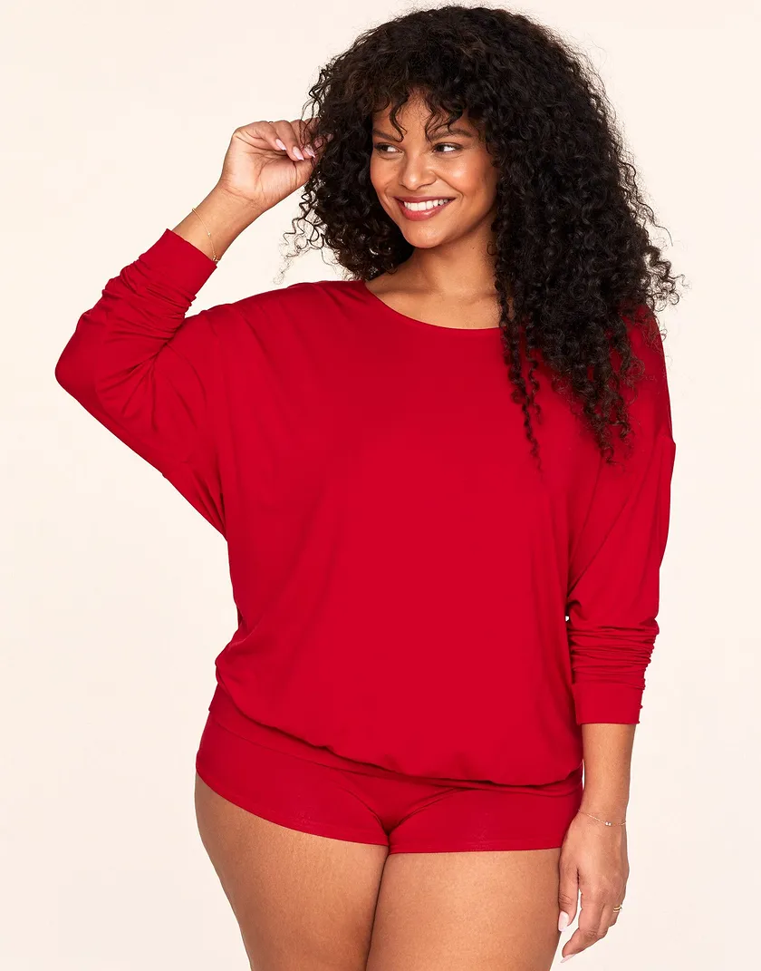 Lyanna Dark Red Plus sleepwear bundle Model 4