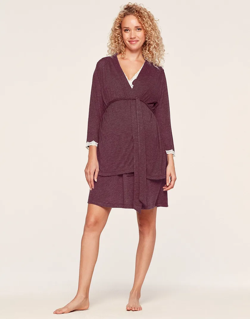 Lacey Nightie & Robe Set Pink sleepwear bundle Model 6