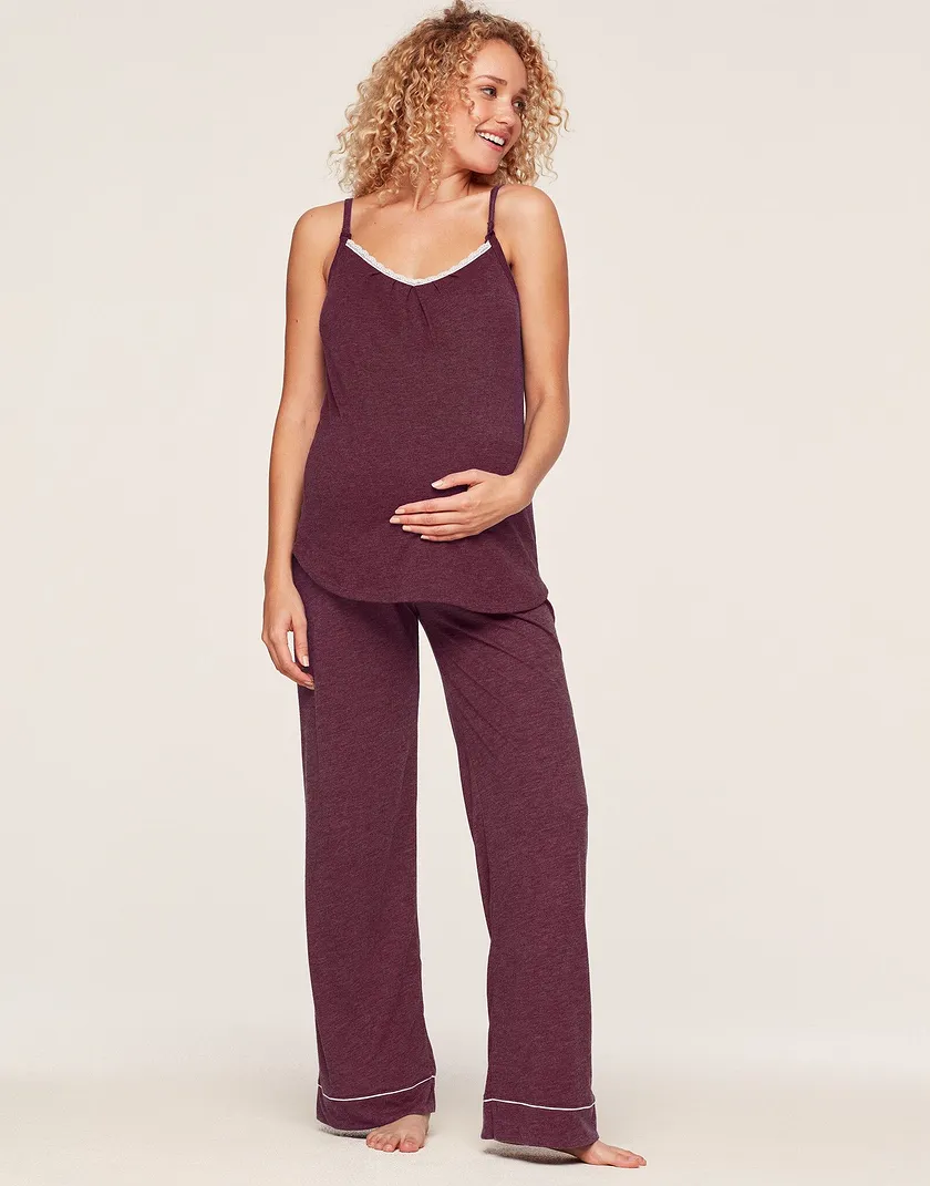 Lounge Chic PJ & Robe Set Pink 3 sleepwear bundle Model 4