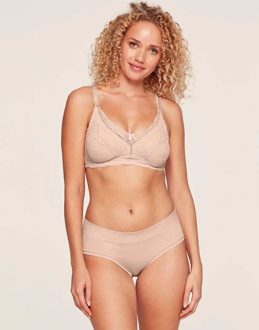 Tallulah Lace Light Orange Unlined bra bundle Model 3
