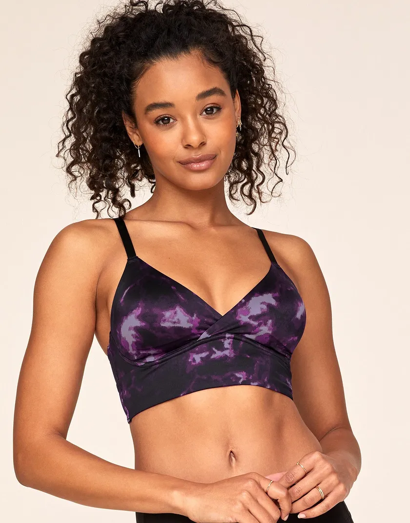 Kali Tie Dye Black Lightly Lined activewear bundle Model 3