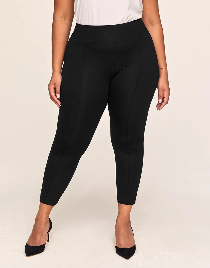 Penny Ponte Pant Black Plus legwear bundle Model 2