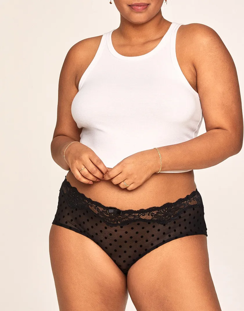 Leah Hipster Black Plus panty bundle Model 1