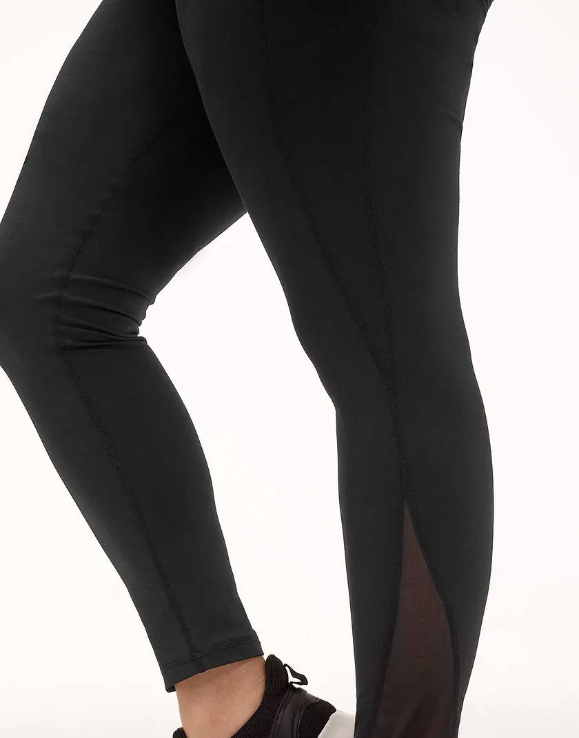 Chloe Cozy Legging Dark Black Plus legwear bundle Model 5