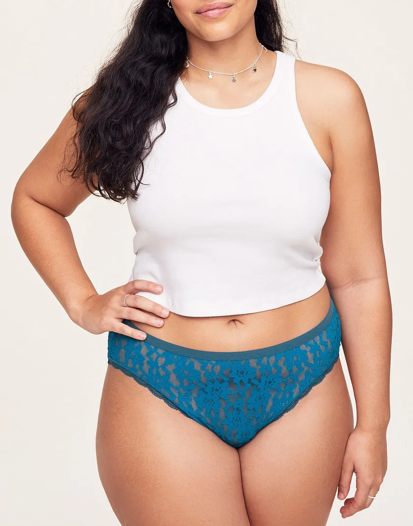 Stina High Waisted Dark Blue 2 Plus panty bundle Model 4