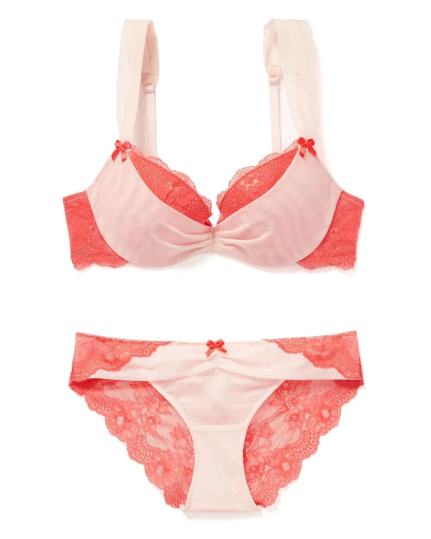Clairabelle Medium Orange 2 Push Up bra bundle Still 2