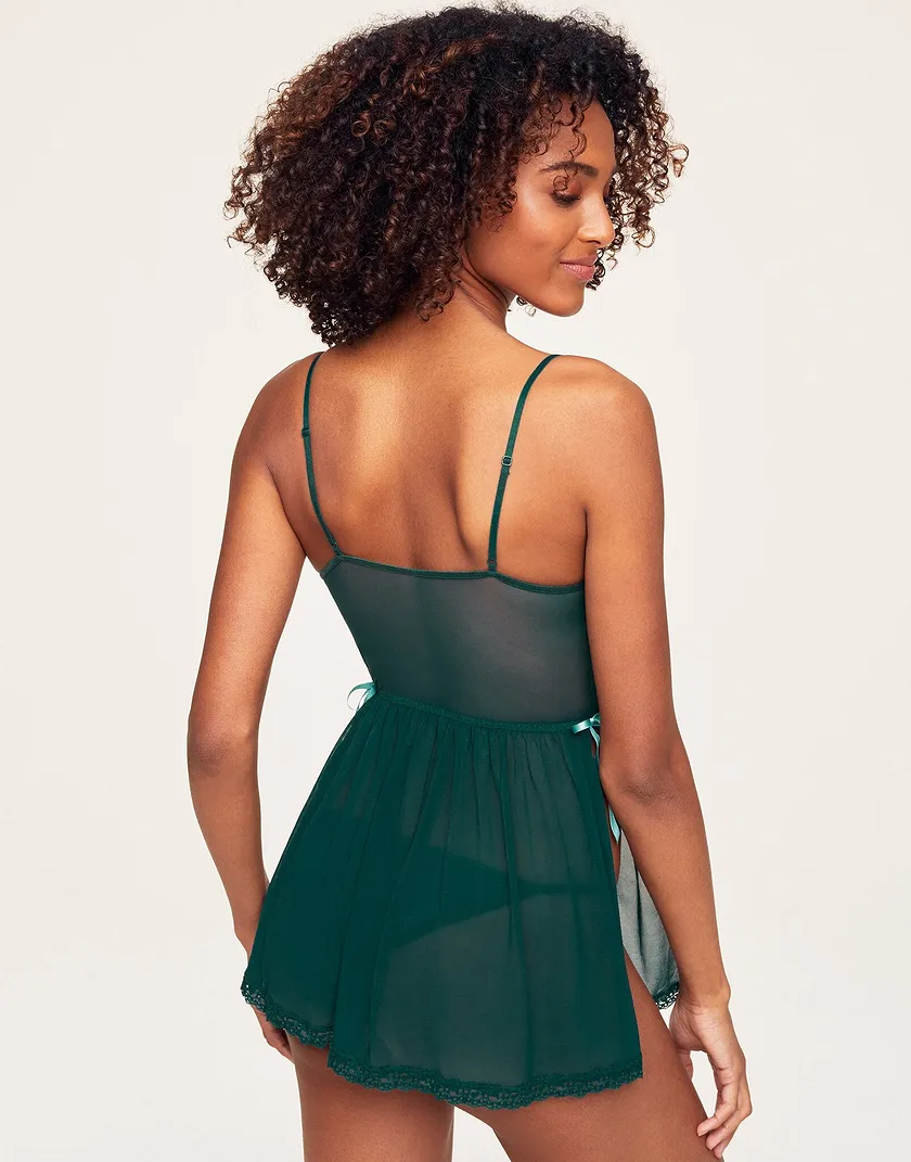 Monalisa Dark Green Unlined lingerie bundle Model 4