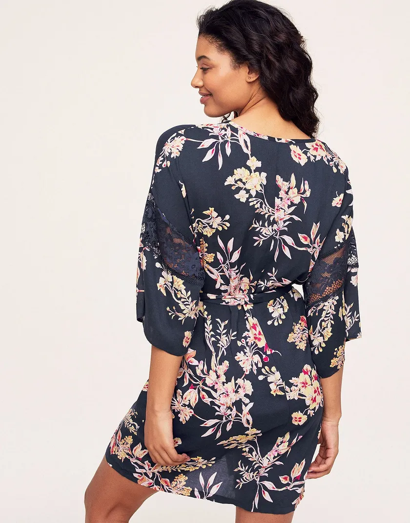Desirae Floral Blue sleepwear bundle Model 4