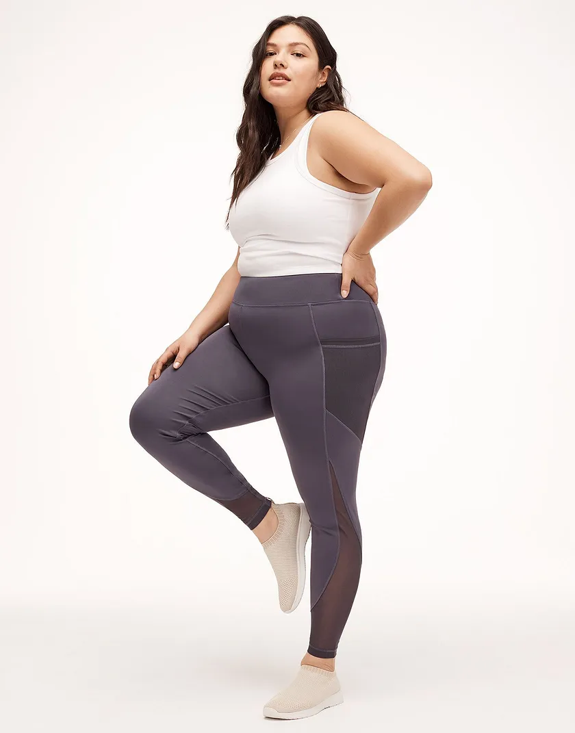 Ava Legging Dark Gray Plus legwear bundle Model 2