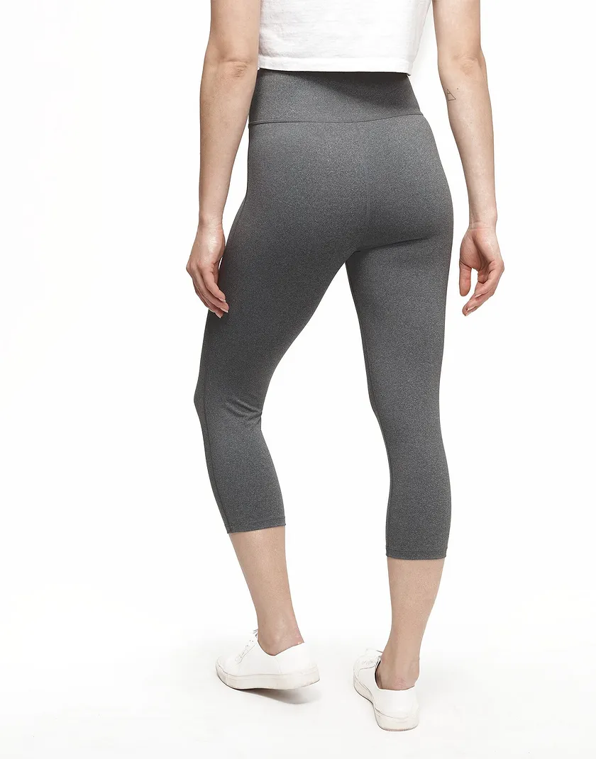 Haley Heathered Crop Gray activewear bundle Model 6