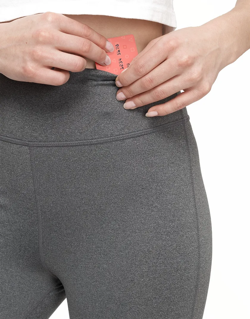 Haley Heathered Legging Gray activewear bundle Model 4
