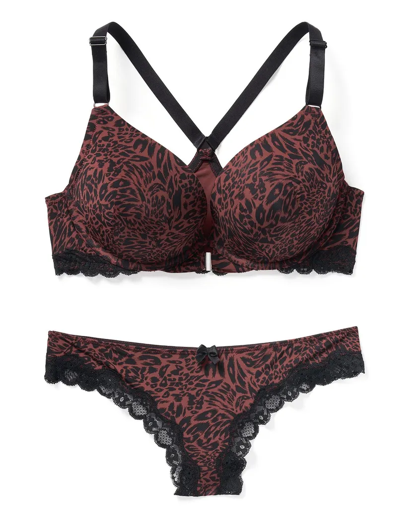 Alexis Animal Brown 3 Lightly Lined bra bundle Still 3