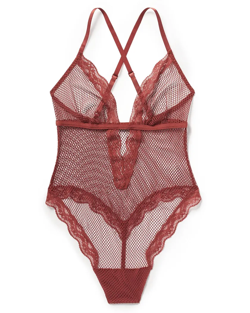 Jennifer Dark Red Unlined lingerie bundle Still 3