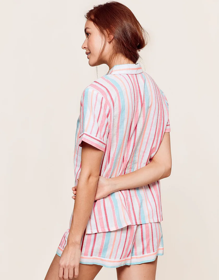 Lea Stripe White sleepwear bundle Model 6