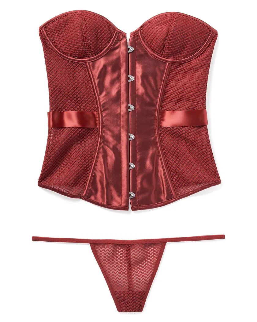 Ravia Dark Red Contour corset bundle Still 3