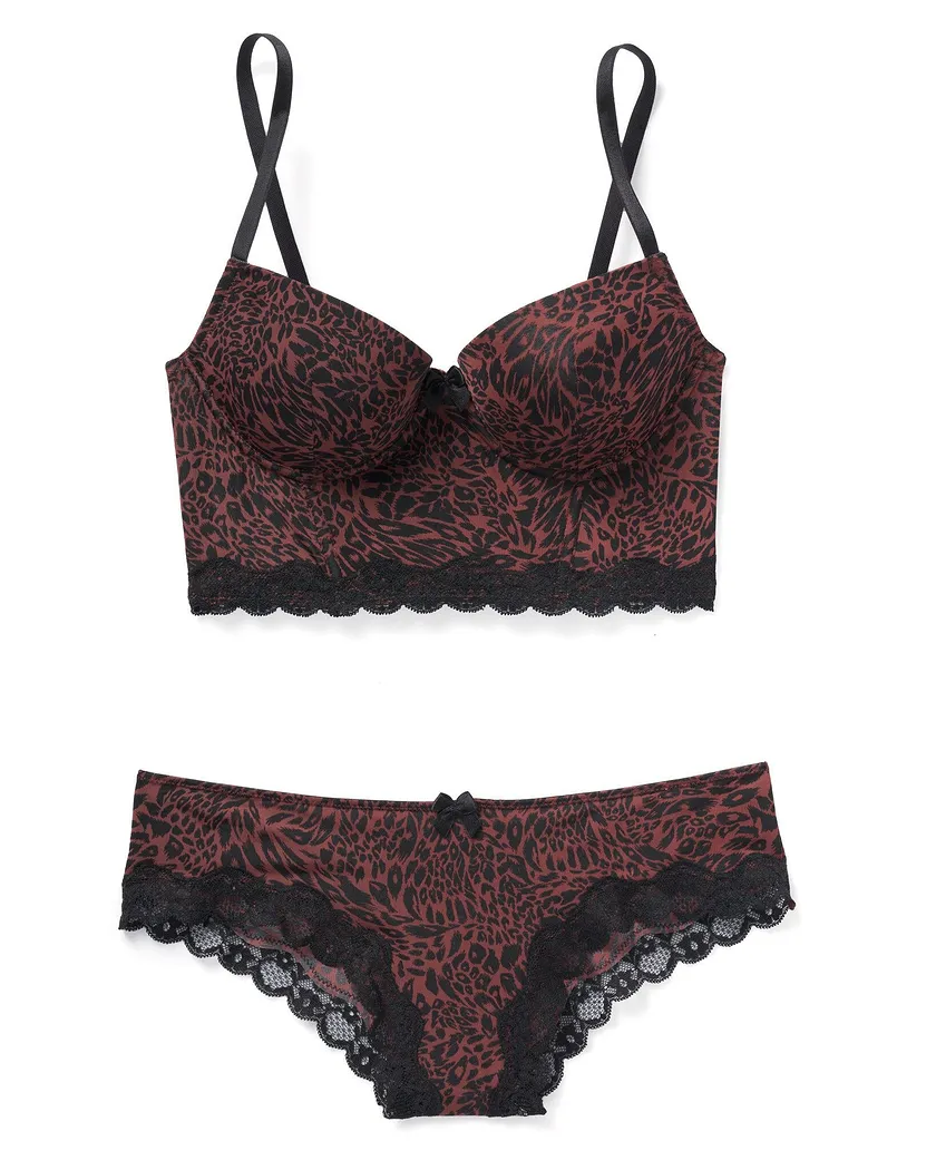 Meissa Animal Brown 2 Push Up bra bundle Still 2