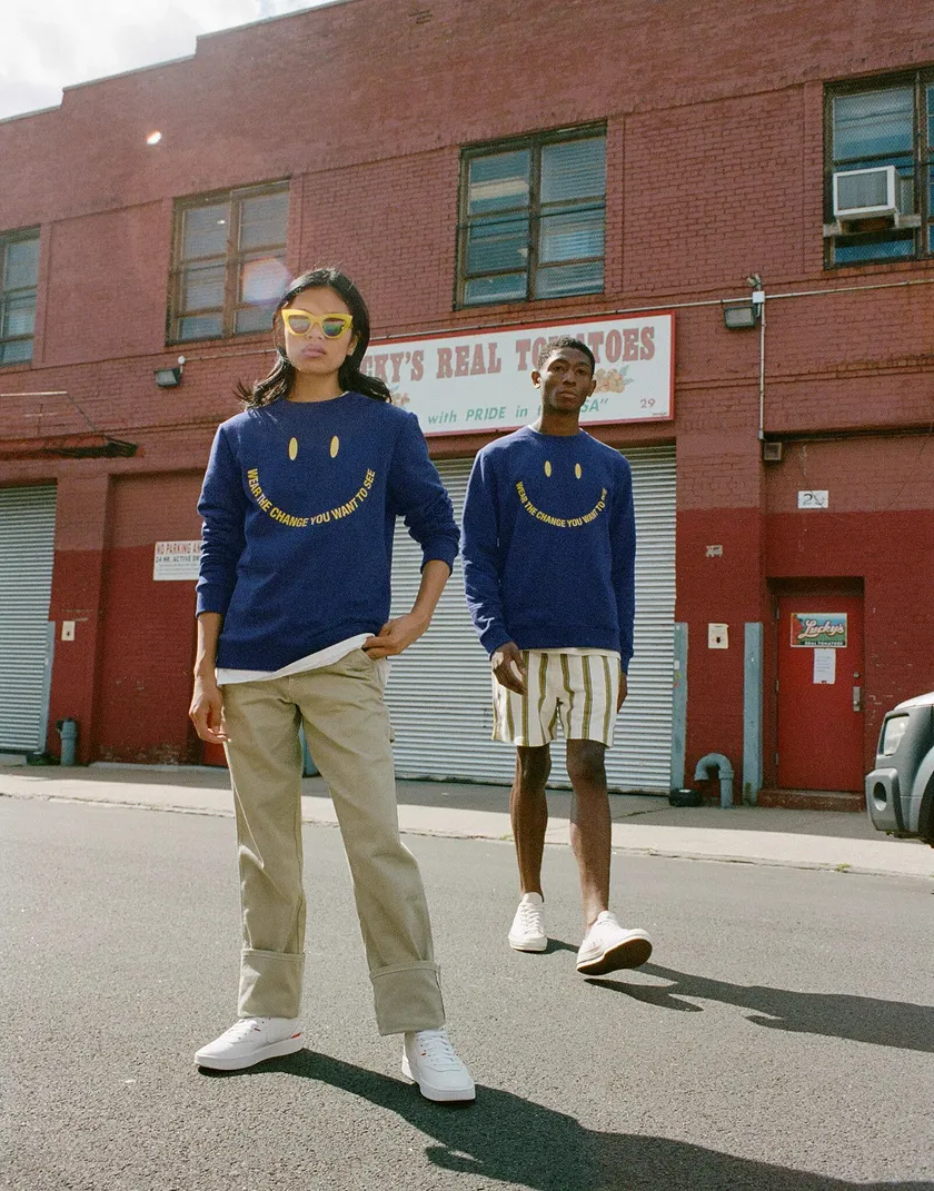 Change Crew Neck Dark Blue sweatshirts bundle Model 5