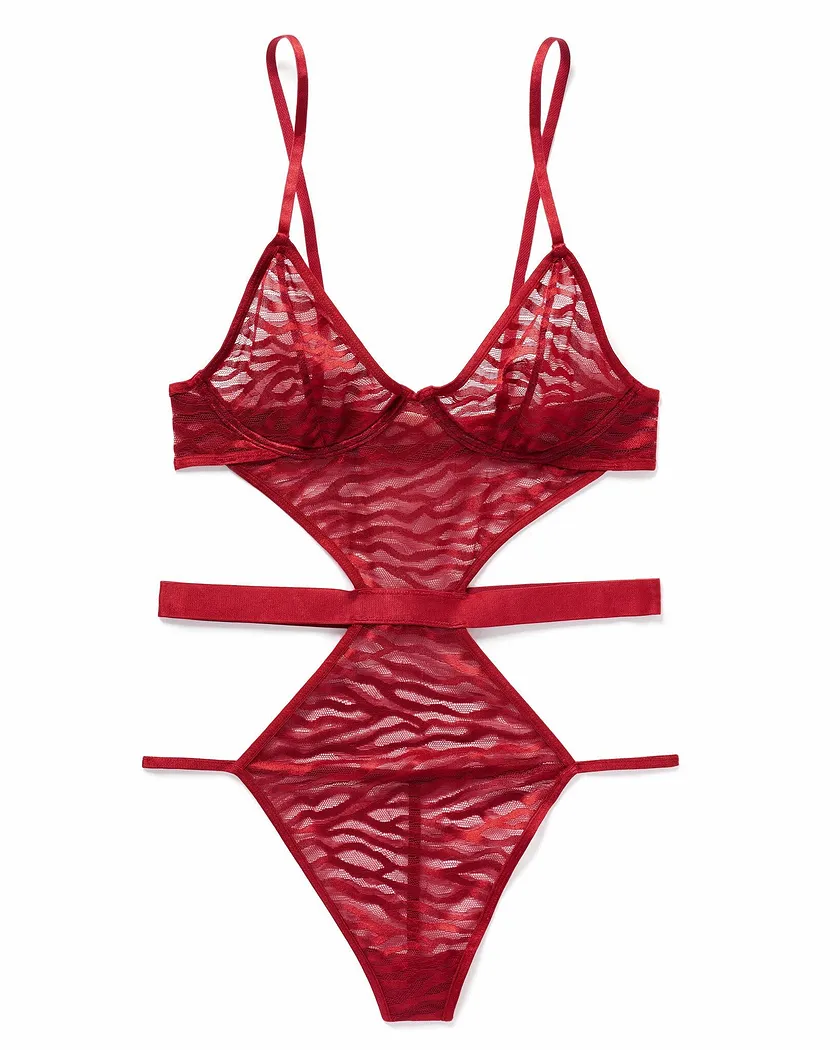 Danica Dark Red Unlined lingerie bundle Still 2