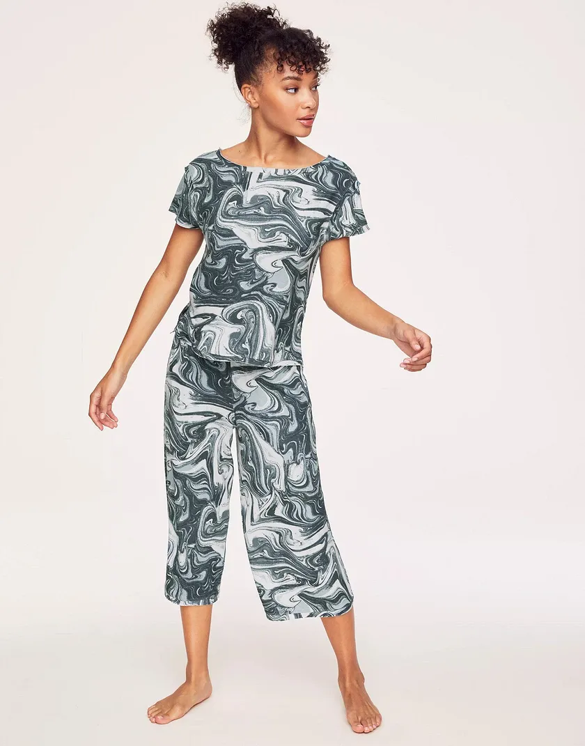 Moana Tie Dye Gray sleepwear bundle Model 6