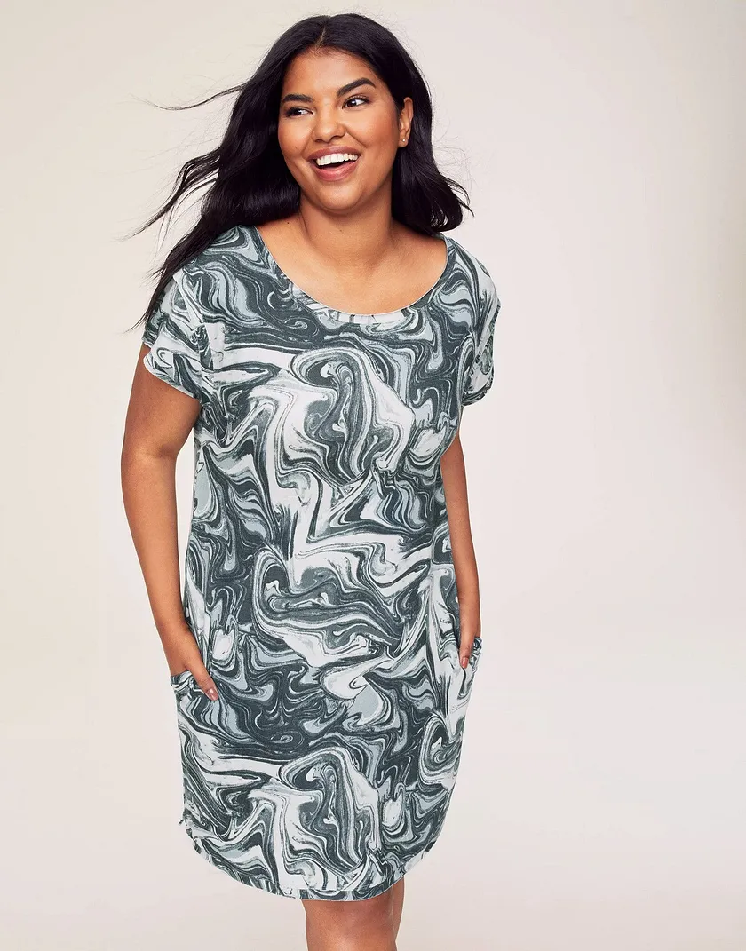 Paula Tie Dye Gray Plus sleepwear bundle Model 2