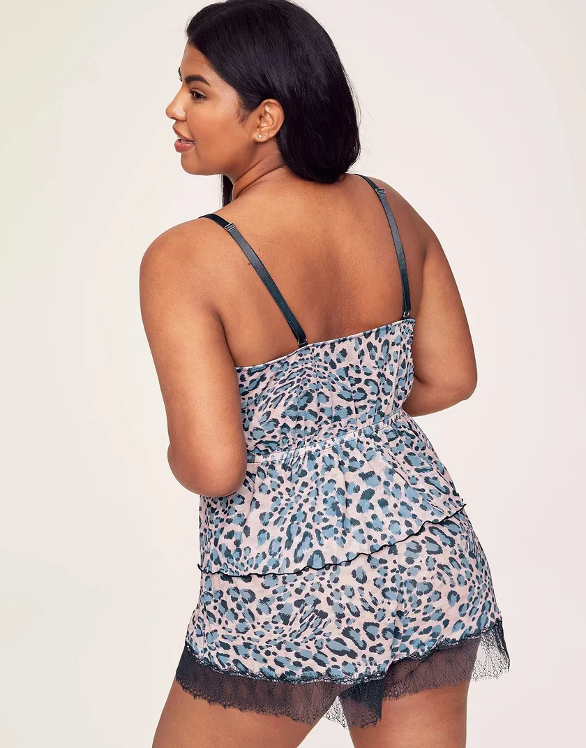 Veronica Animal Blue Plus lingerie bundle Model 6