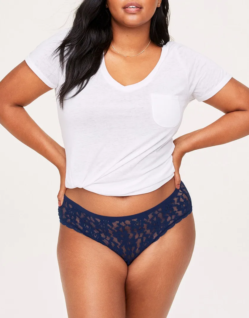 Stina High Waisted Dark Blue 3 Plus panty bundle Model 5