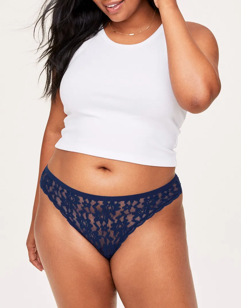 Nova Thong Dark Blue 3 Plus panty bundle Model 4