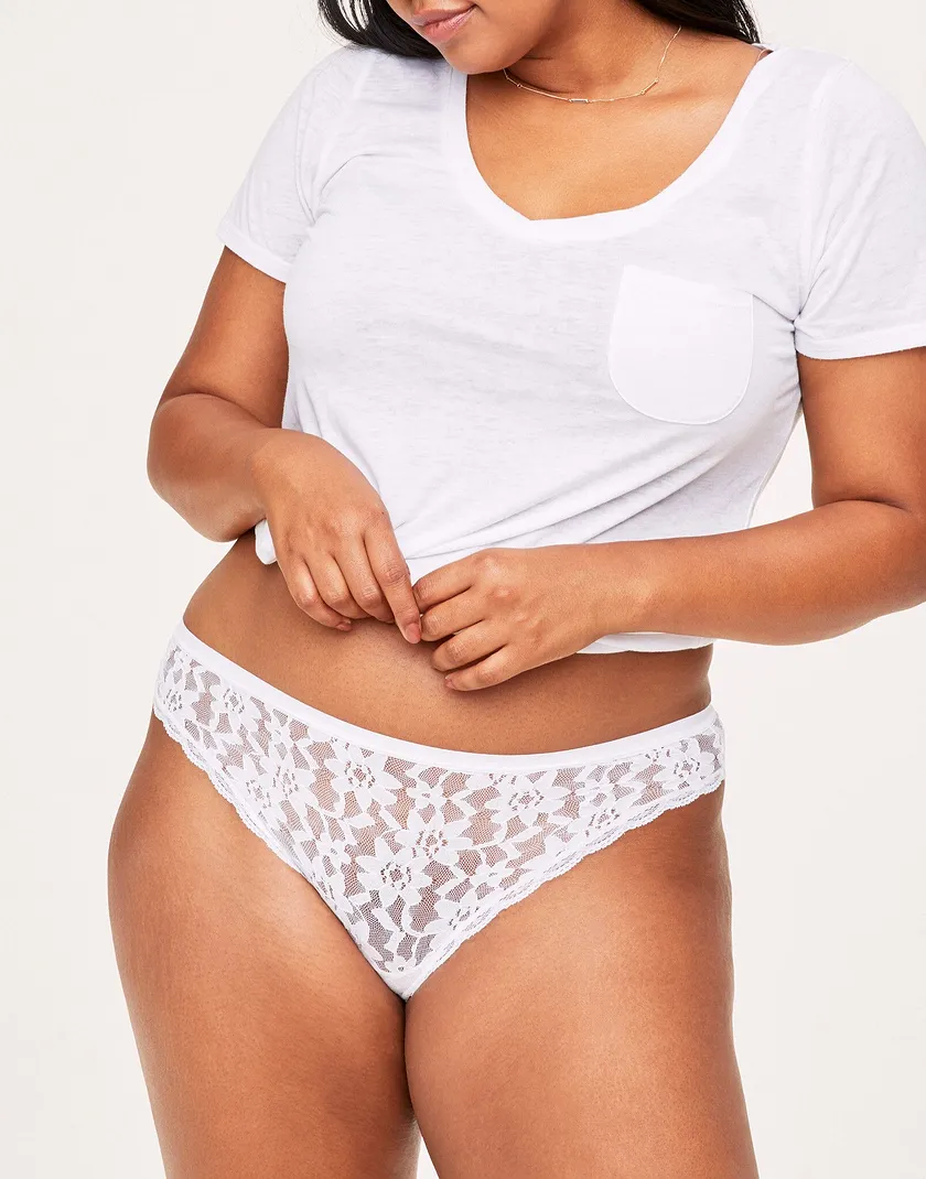 Nova Thong White Plus panty bundle Model 5