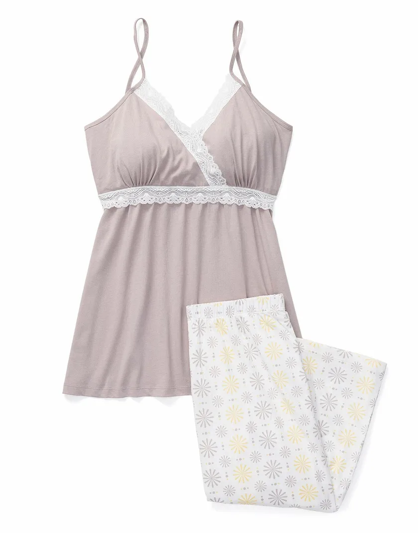 Starlet Cami PJ Set Geo White sleepwear bundle Still 2