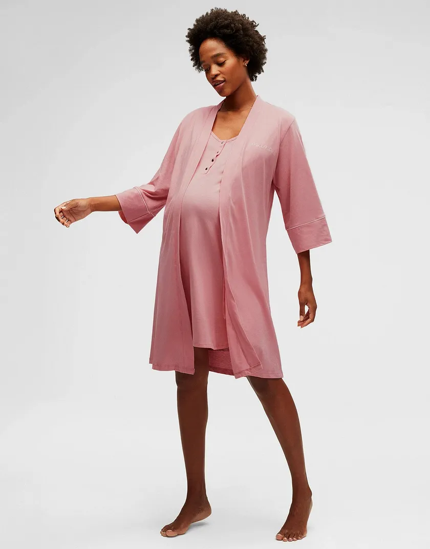 MAMA Robe Medium Pink sleepwear bundle Model 3