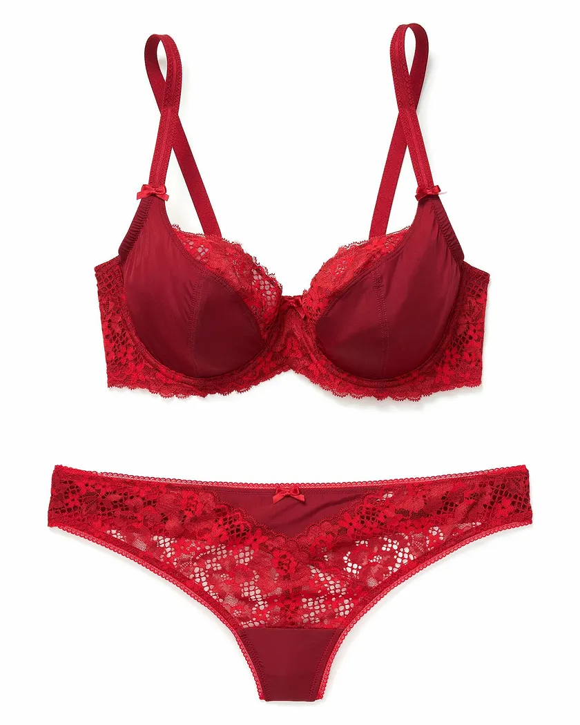 Zita Dark Red 2 Unlined bra bundle Still 2