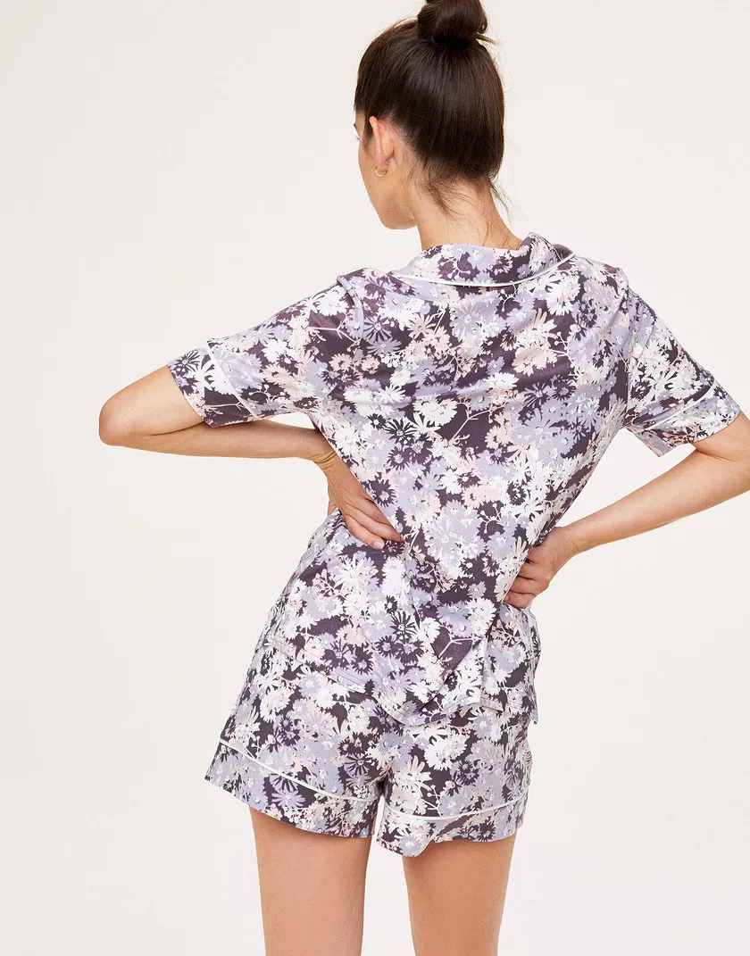 Optima Ditsy Purple sleepwear bundle Model 5