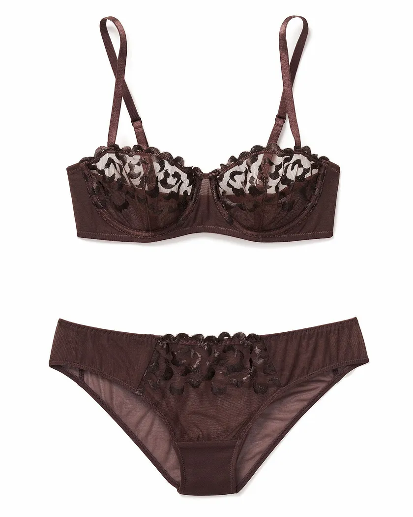 Tiana Dark Brown 2 Unlined bra bundle Still 2