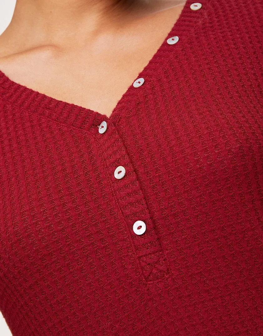 Leidy Dark Red Unlined sleepwear bundle Model 5