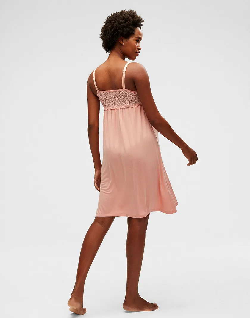 Tallulah Nightie Medium Pink Lined sleepwear bundle Model 4