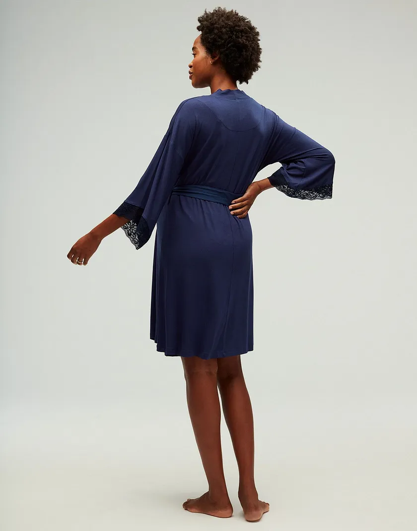 Tallulah Robe Blue sleepwear bundle Model 3