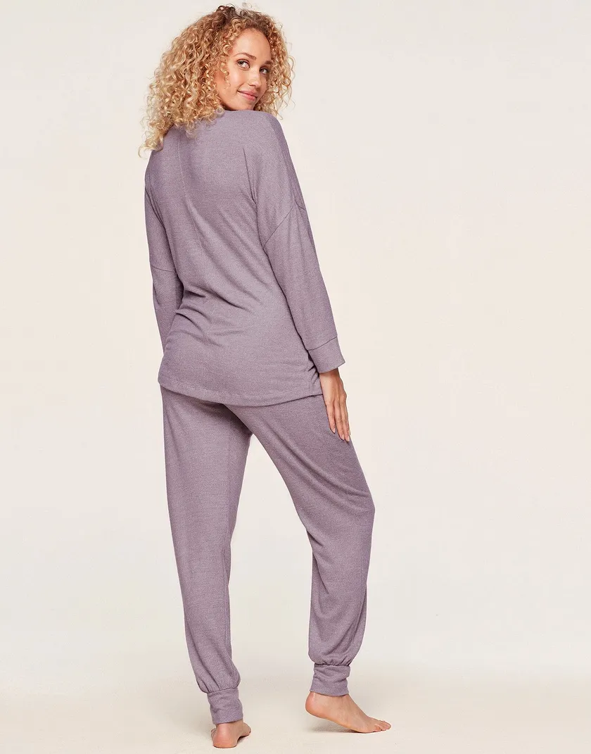 Anytime Pant Purple athleisure bundle Model 6